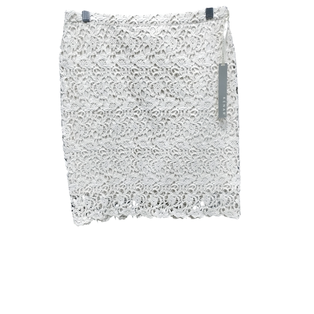 Kenar Cream Lace Mini Skirt